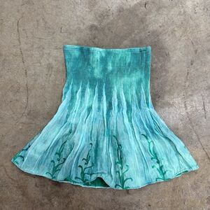 Vintage y2k fairycore floral trumpet flowy skirt